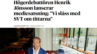 Henrik Jönsson och DNs artikelrubrik