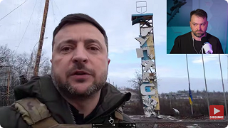 Zelenskyj tar en selfie i Kupjansk.