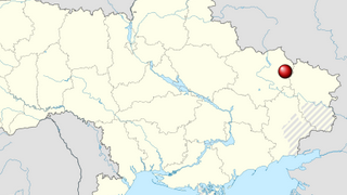 Kartan visar var Kupjansk ligger i Ukraina.