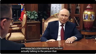 Putin tittar inte på journalisten