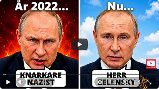 Putins ansiktsuttryck 2022 respektive 2026