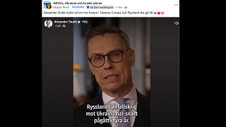 Stubb nyårstal på svenska, vidarepostat i NUI.